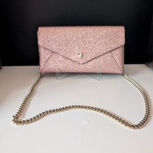 Kate Spade Rose Pink Burgess Court Glitter Chain Crossbody
